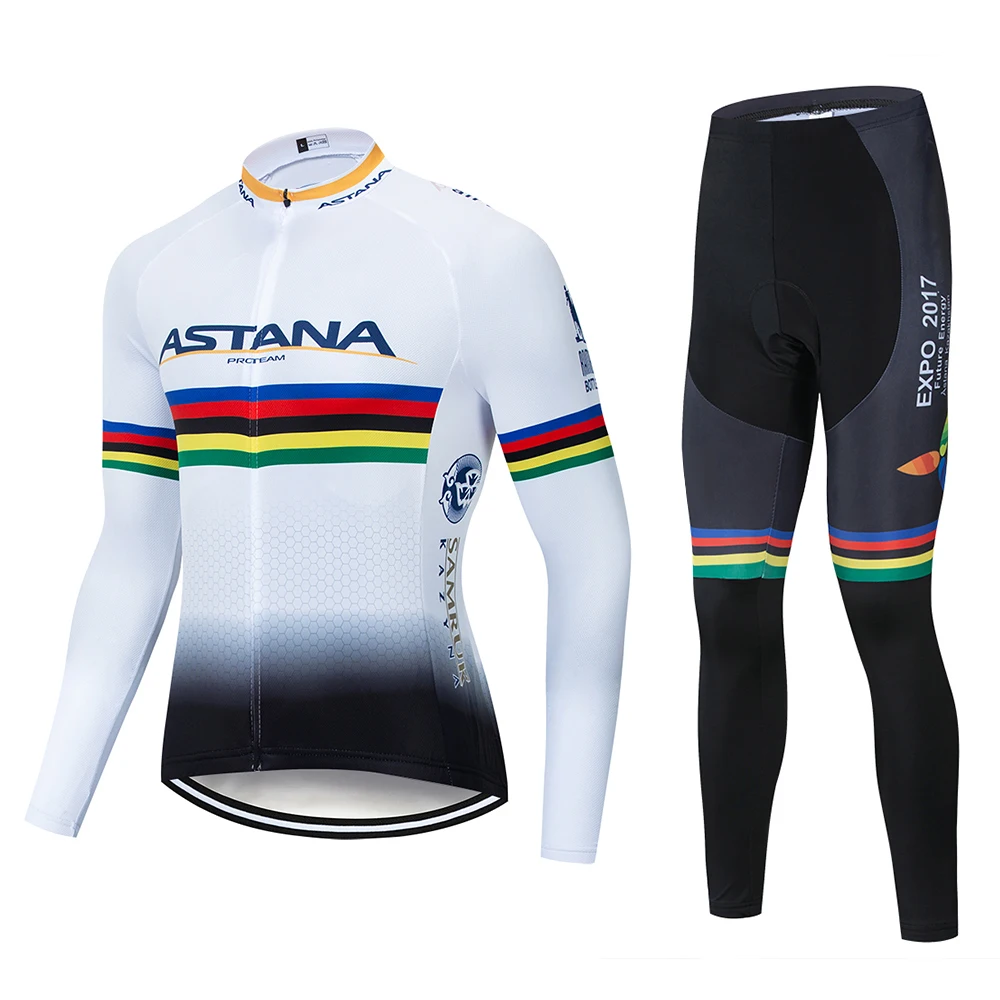 Астана комплект велосипедной одежды осень велосипедная дышащая одежда с длинным рукавом MTB велосипед Джерси Ropa Maillot Ciclismo - Цвет: NO.3