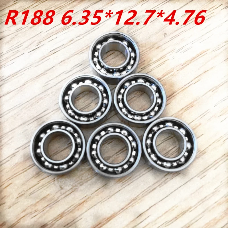 

NEWS 10 pcs R188 open steel 10 balls (6.35 * 12.7 * 4.763mm) miniature ball bearings for hand spinner