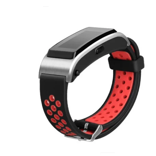 Silicone bands for Huawei Talkband B5 Wristband Sport band Strap Porous design and novel ventilation Huawei band B5 Strap - Цвет: Black red