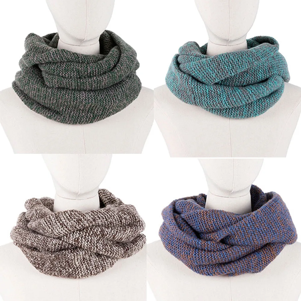 

New Arrive Men Women's Nice Winter Warm Infinity 2Circle Cable Knit Cowl Neck Long Scarf Shawl