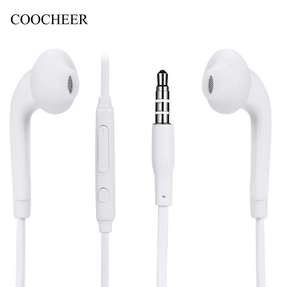 

2019 Elegant White 3.5MM In Ear Earphone Dynamic Bass Headset HIFI Wired Earphone with Mic Volume Control For Samsung GALAXY