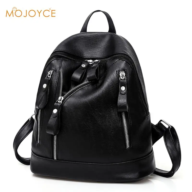 Женские однотонные рюкзаки Mochila рюкзак из искусственной кожи для девочек