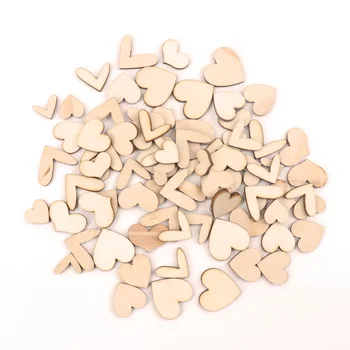 

Mix Natural Wooden Heart Ornament Handmade Wooden Crafts Accessory Home Decoration Scrapbookings Painting DIY 15-30mm 50pcs
