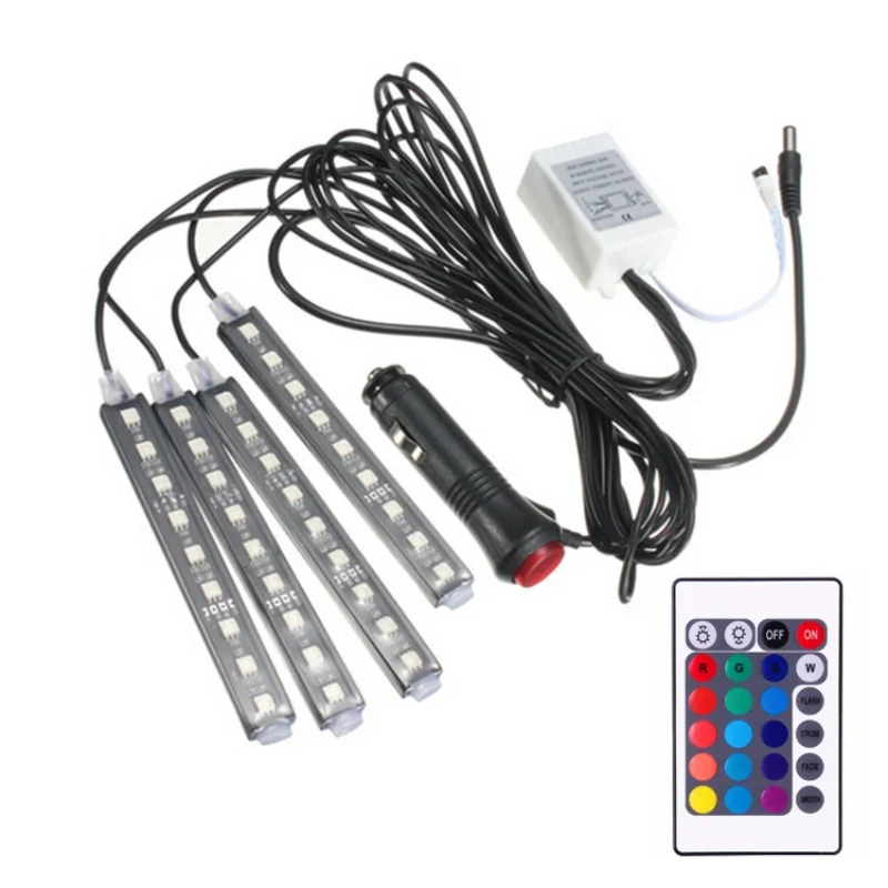 Buy Car RGB LED Strip Light 4pcs LED Strip Lights Car