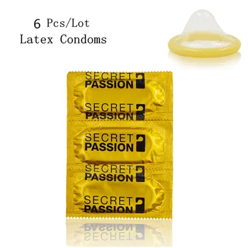 6 Pcs/Lot Natural Latex Safe Sex Condoms Sex Tool Products for Men Adult Sex Products