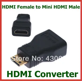 

50pcs HDMI Female to Mini HDMI Male HDMI Adapter Connector Extender HDMI Converter for HDTV