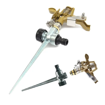 

For Lawn Garden Yard Golf Grass Rotary Water Irrigation Sprinkler Sprayer High Quaility Metal Impulse Spike Hose
