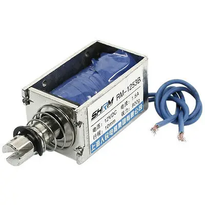 

DC12V 1.5A 800g/10mm Pull Push Type Linear Motion Solenoid Electromagnet