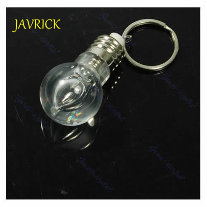 5pcs/lot LED Flashlight Light Bulb Key Ring Keychain Lamp Torch bag key chains Crystal Keyring