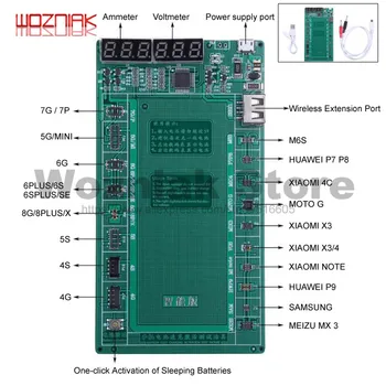 

WOZNIAK Intelligent Fast Charging Activated Battery Panel line for IPHONE 4 5 6 7 8P X XS MAX SAMSUNG Battery Activation Cable