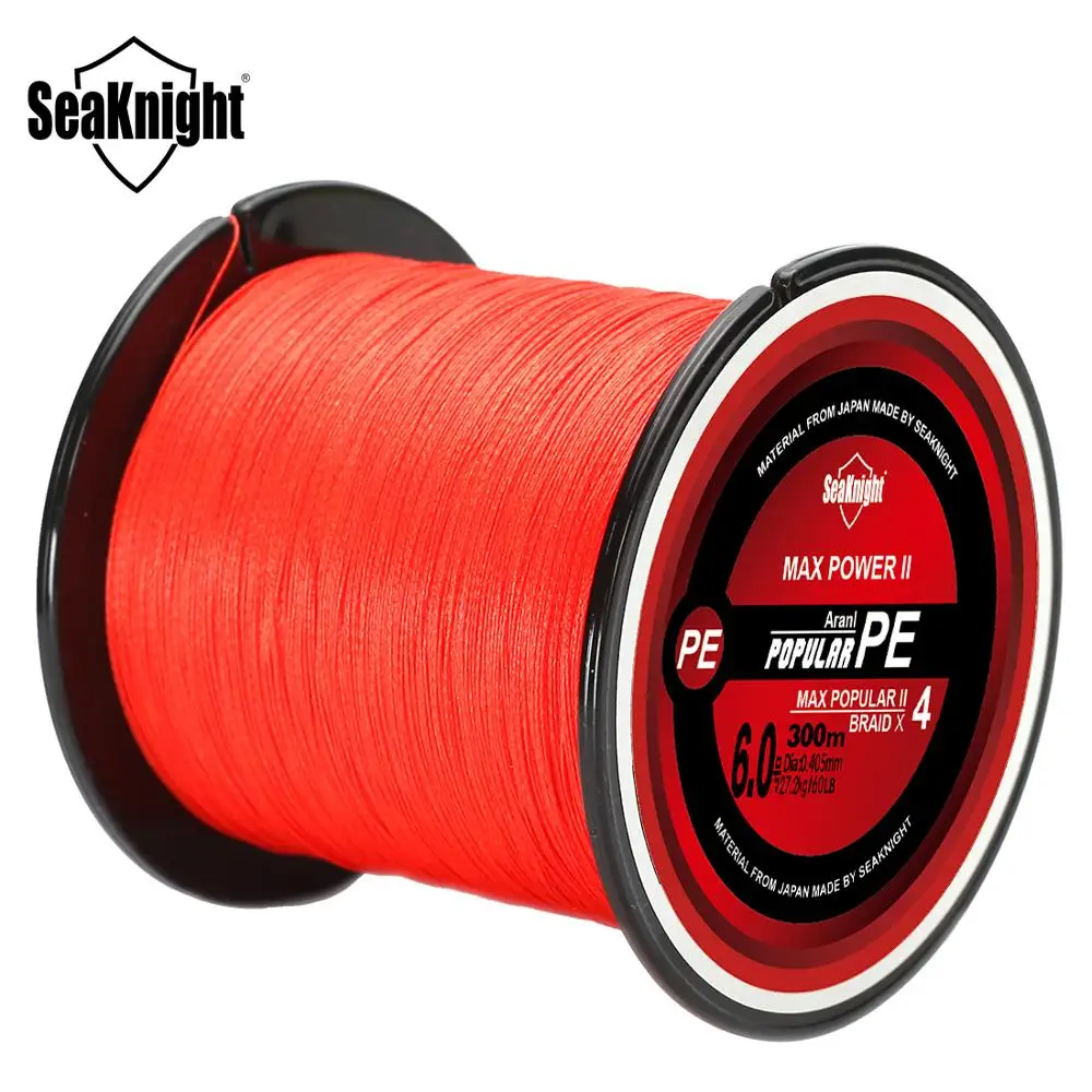 SeaKnight Лески Плетеный 4 пряди 8-80LB плетеная леска 300 м Multifilament леска для ловли карпа