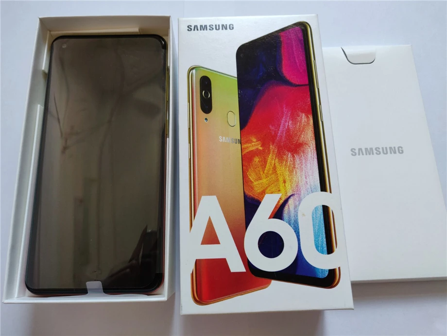 Мобильный телефон samsung Galaxy A60 A6060 Android, две sim-карты, четыре ядра, Snapdragon675, 6,3 дюймов, 6 ГБ ram, 64 ГБ rom, 3 тыловые камеры NFC