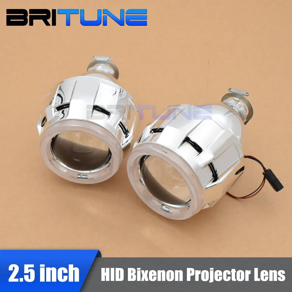 Britune H7 проектор фар Bi xenon тюнинг объектива 2 5 дюймов мини WST H1 HID светодиодные лампы