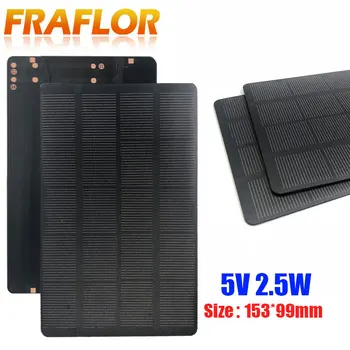 

2.5W/5V Solar Panel Standard PET Polycrystalline Silicon DIY Battery Power Charge Module 153x99mm Mini Panneau Solaire