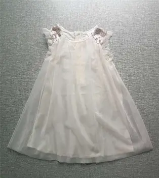 

Roimyal Wholesale Small and medium girl sleeveless sequins comfortable soft yarn children's dress free shippin