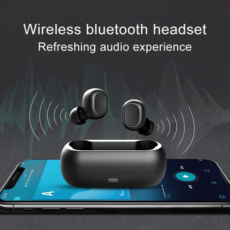 Новые беспроводные наушники в ухо стерео HiFi водонепроницаемые спортивные Bluetooth с