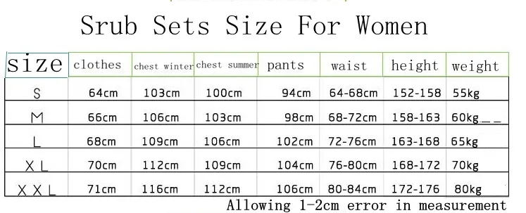 qiaohushi scrub size women