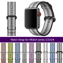 Sports Woven Nylon strap for Apple Watch Series 4/3/2/1 Colorfull Watchband for iWatch 38 40 42 44MM Waterproof Bracelet