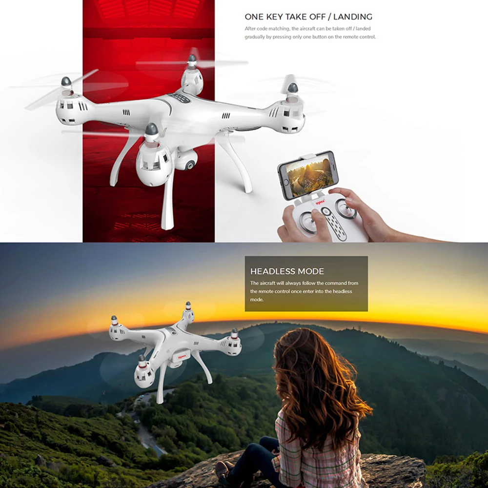 SYMA X8 PRO GPS FPV RC Дрон с 720 p Камера или H9R 4 k/1080 WI FI 2 4g 6 осевой X8PRO Квадрокоптер вертолет