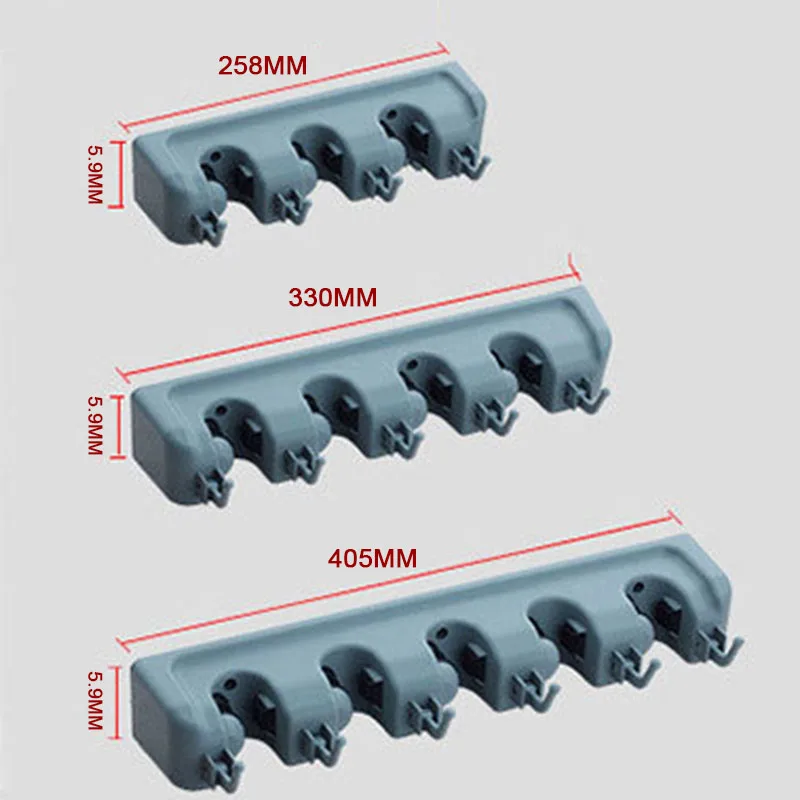 1 шт. Настенный 3/4/5 позиций Кухня полки для хранения, держатель для швабры щетка вешалка для швабры Органайзер Кухня подвесного инструмента
