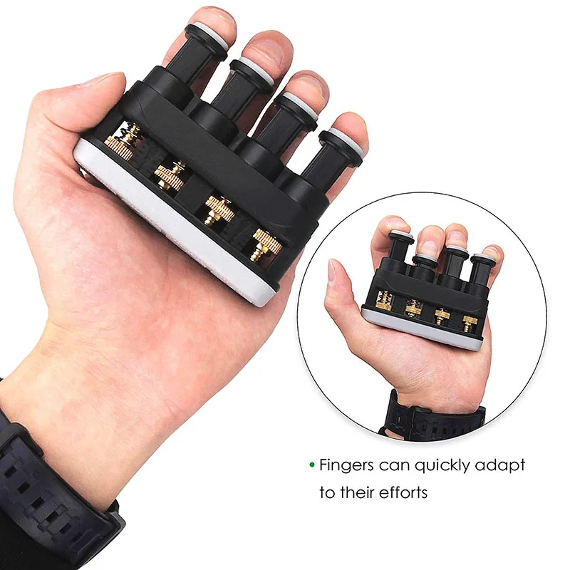 

Fitness Finger Exerciser Hand Grip Finger Power Strengthener Trainer Adjustable 4Lb-7Lb For Musicians Guitar Beginner Workout