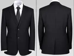 Одна кнопка уголь жених смокинги шафером костюмы жениха мужчины свадьба / бизнес / вечерние костюмы ( куртка + брюки + жилет + галстук )