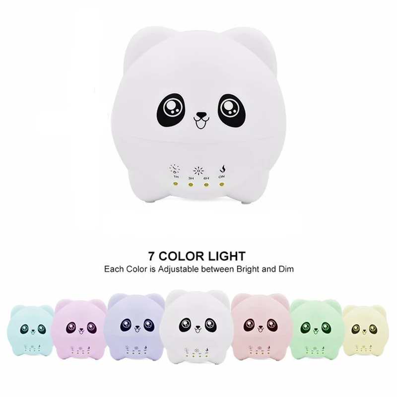 GRTCO 300ML Cute Panda Automatic Power-off Timing Essential Oil Aroma Diffuser Led Colorful Light Ultrasonic Air Humidifier GRTCO 300ML Cute Panda Automatic Power-off Timing Essential Oil Aroma Diffuser Led Colorful Light Ultrasonic Air Humidifier