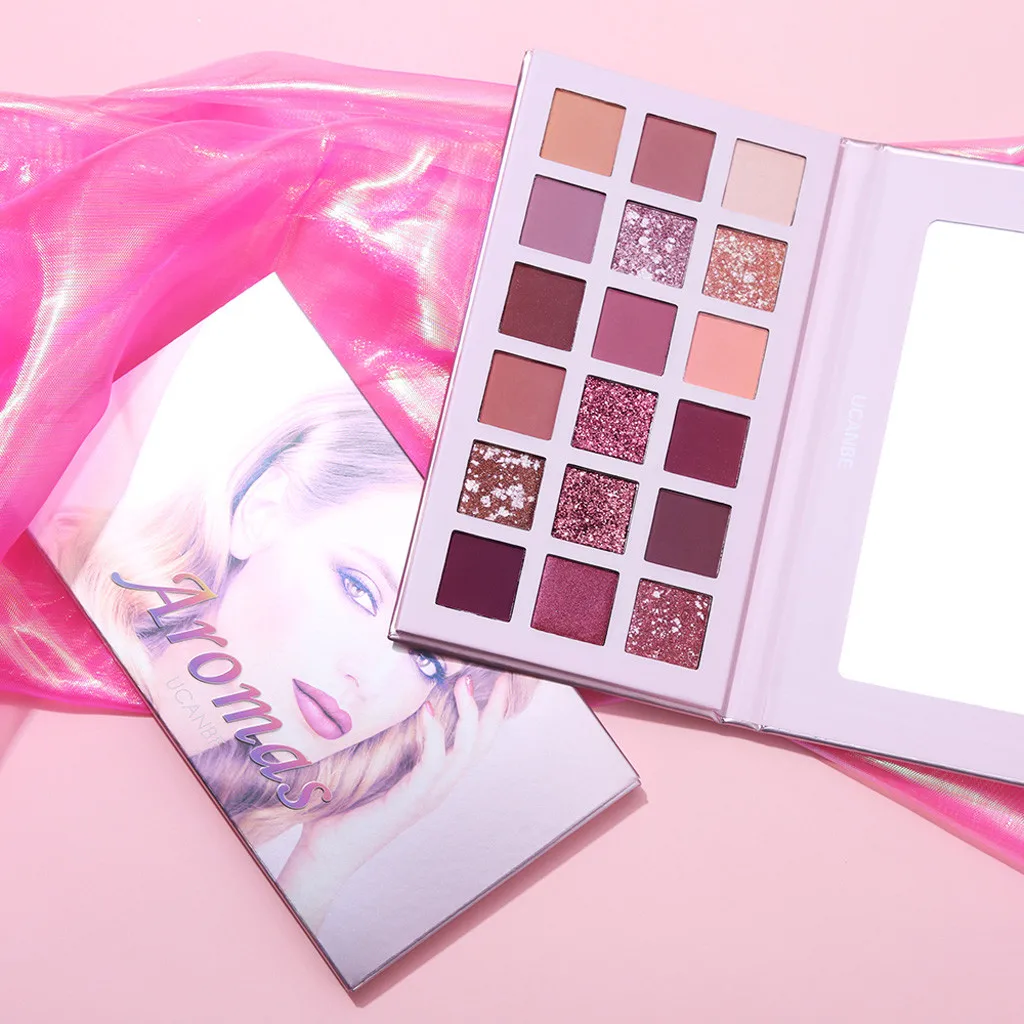 

Eyeshadow Palette Makeup Cosmetics Diamond Glitter Metallic21 Color Nude Creamy Pigmented Professional Mini Shadow Kit F5.8
