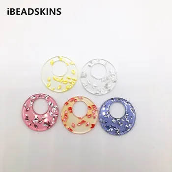 

New arrival! 32mm100pcs/lot clear acrylic round-shape charms for stud earrings/earrings accessories/Earring parts DIY