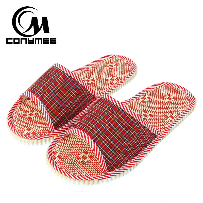 

CONYMEE Beach Shoes Home Slippers For Women Linen Indoor Floor Slippers Sweat Flax Slippers For Summer Women Sandals Slippers