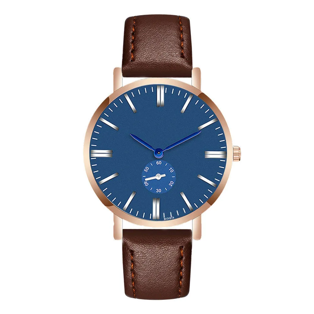 

zhoulianfa Fashion Men's Watches Leather Band Analog Quartz Wrist Watch Business Male Clock Minimalist maschi Simple Clock