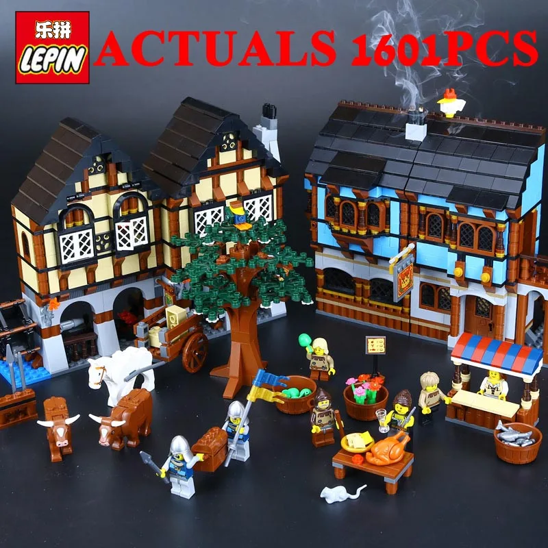 

Lepin CASTLE 16011 The Medieval Manor Castle Set Compatible Legos 10193 Building Blocks Bricks Model Educational Toys DIY1601Pcs