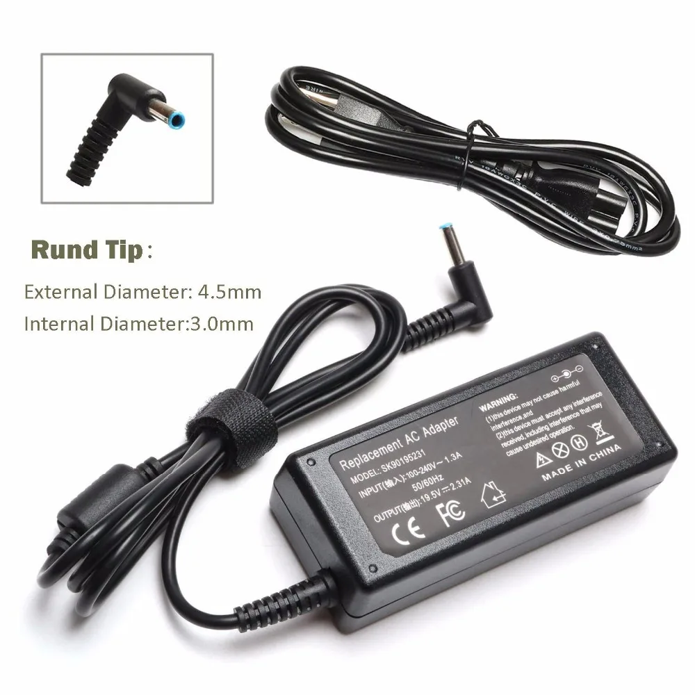 19.5V 2.31A 45W Adattatore Ca/Cavo Di Alimentazione Per Hp Pavilion 11 13 15;Hp Elitebook Folio 1040 G1;Hp Stream 13 11 14;Hp Touchsmar