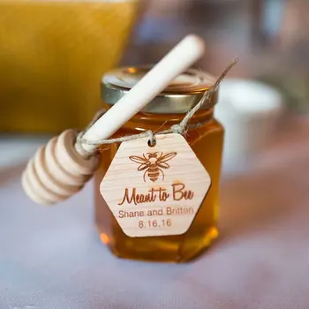 

CUSTOMIZE text honey comb Rustic Wedding Wood gift Favor tags Labels invitations party Custom bee wooden hang tags