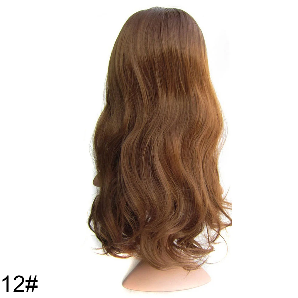 Similler 2" Длинные Волнистые Ombre синтетические волосы половина парики для женщин термостойкие волокна афро 18 стиль для доступных смешанных цветов - Цвет: 12