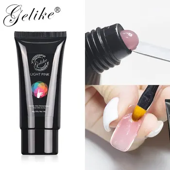 

Hot Uv Builder Poly Gel Quick Building Nail Model Extension No Burning No Nail Form Clear/Bare Pink/Rose Pink/French White 60g