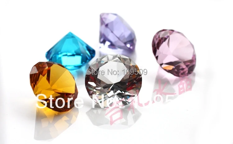 

20mm(20pcs/lot) Multicolor Combination Imitation Diamond Crystal Faceted Prism