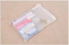 Matte Clear Plastic Storage Bag Zipper Seal Travel Bags Zip Lock Valve Slide Seal Packing Pouch For Cosmetic Clothing 10pcs/lot