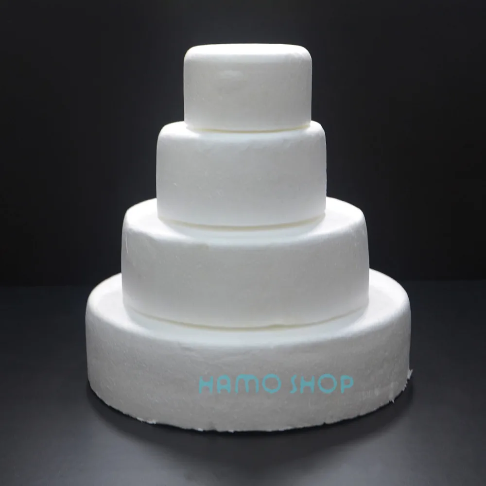 1pcs Different Sizes Handmade Round Cake Foam Polystyrene