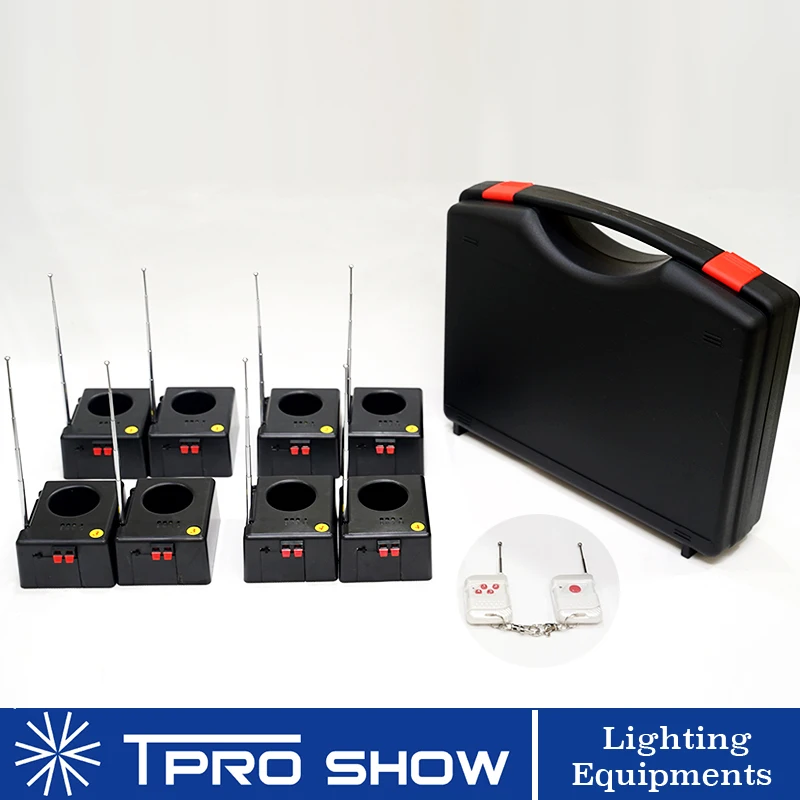 Kaufen Kalten Feuerwerk Zündung Maschine Wireless Remote Pyrotechnik 8 Cues Empfänger Bühne Ausrüstung Brunnen System 1 fall 8 Basis Brennen