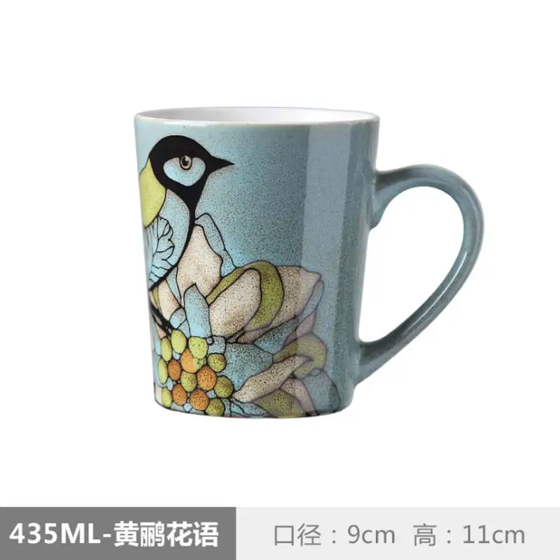 Китайский ретро-чашка фарфоровый набор чайных чашек с птицей из селадона чайная посуда Керамический Китайский Чайный набор кунг-фу керамическая чашка китайский подарок - Цвет: 2