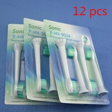 12 шт. насадки зубных щеток для PHILIPS Sonicare FlexCare Бриллиант Чистой HX6064 HX6930 HX9340 HX6950 HX6710 HX9140 HX6530