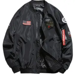 Демисезонный ветровка Для мужчин куртка Водонепроницаемый японский уличная Для мужчин s куртки-бомберы Повседневное вышивка Авиатор