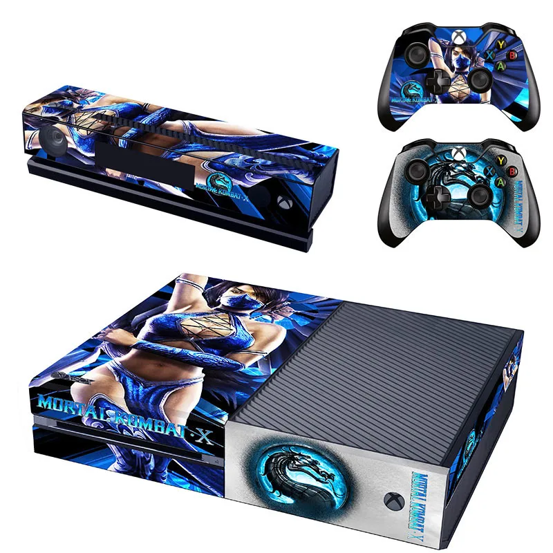 

Mortal Kombat X Skin Xboxone Sticker vinilo adesivo pegatina stickers for Xbox One Console & Kinect & Two Controller Skins