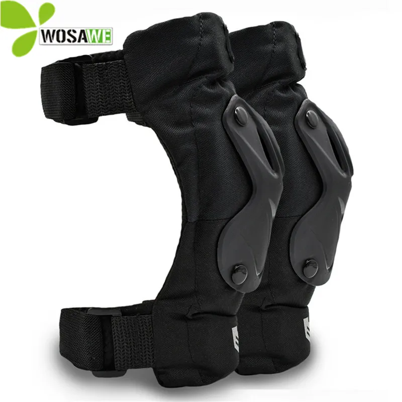 

WOSAWE Adjustable Straps Sports Knee Elbow Pads EVA Protection for Cycing Motorcycle Roller Ski Snowboard Bike Kneepad Protector