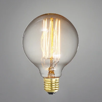 Американский Винтаж лампы накаливания эдиссона вольфрамовый провод источник света подвесные светильники 110 В 220 в E27 латунный держатель для лампы накаливания - Цвет: G95