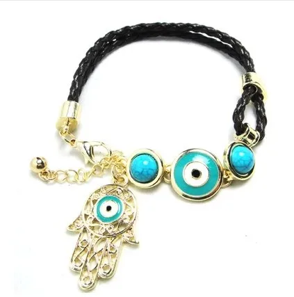 

Polychromatic sets accessories wholesale evil eye bracelet Fatima bracelet with blue eyes hand Turkey Ms send free