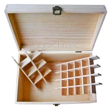 Настраиваемый Мультифункциональный деревянный эфирный коробка для масел 32 отверстия 10 мл бутылки и 1 перекладина 4*100 мл бутылки из натуральной древесины сосны