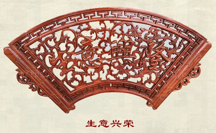 Веерообразные деревянные резные подвески, жилая комнатная настенная круглая подвеска, украшение в китайском стиле, картина, фон 40*80 см