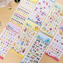 Kids Stickers Toy Creative Vehicle Animal PVC Sticker For Diary Phone Stickers Laptop Car Fridge Baby Kids DIY Stickers Toys